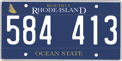 RI license plate 584413