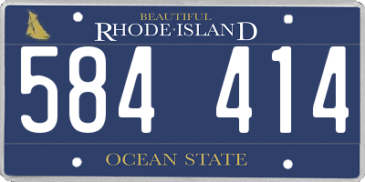 RI license plate 584414