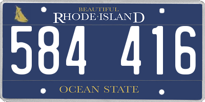 RI license plate 584416