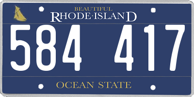 RI license plate 584417