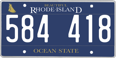 RI license plate 584418