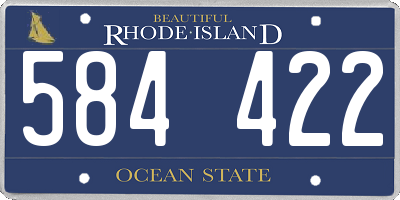RI license plate 584422