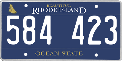 RI license plate 584423