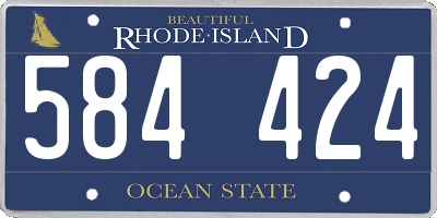 RI license plate 584424