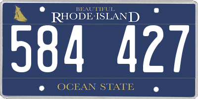 RI license plate 584427