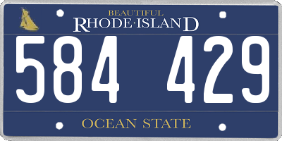 RI license plate 584429