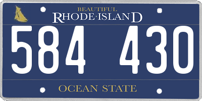 RI license plate 584430