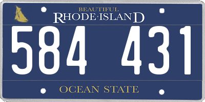 RI license plate 584431