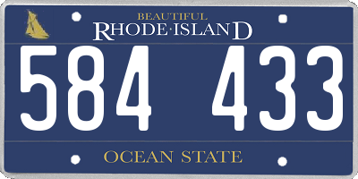 RI license plate 584433