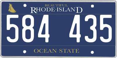 RI license plate 584435