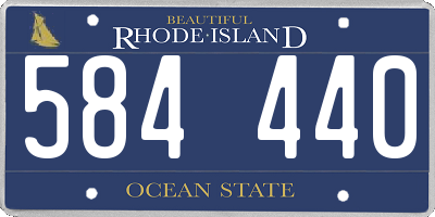 RI license plate 584440