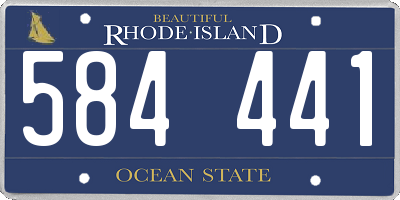 RI license plate 584441