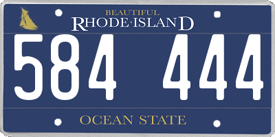 RI license plate 584444