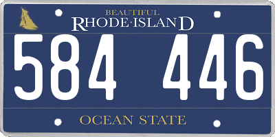 RI license plate 584446