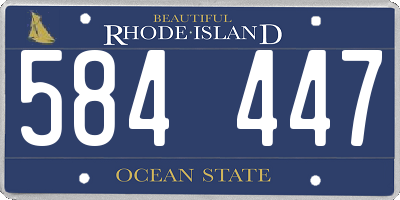 RI license plate 584447