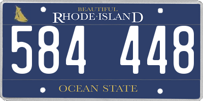 RI license plate 584448