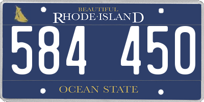 RI license plate 584450