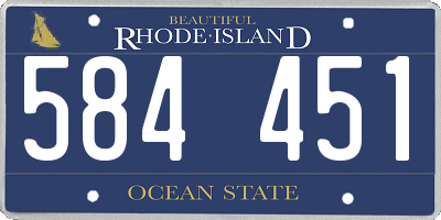 RI license plate 584451