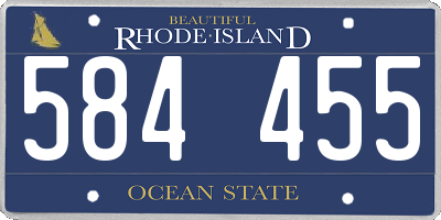 RI license plate 584455