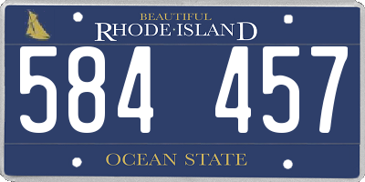 RI license plate 584457
