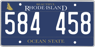 RI license plate 584458