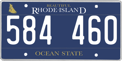 RI license plate 584460