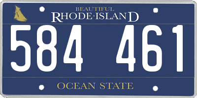 RI license plate 584461