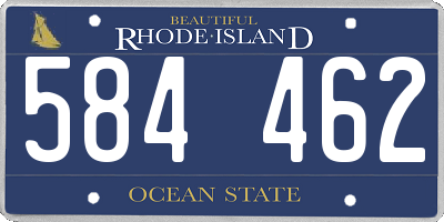 RI license plate 584462