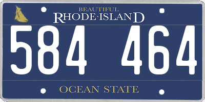RI license plate 584464