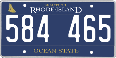 RI license plate 584465