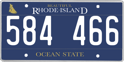 RI license plate 584466