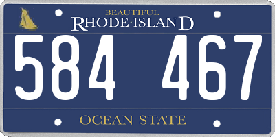 RI license plate 584467