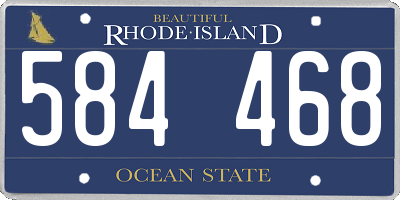 RI license plate 584468
