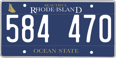 RI license plate 584470