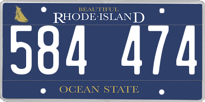RI license plate 584474