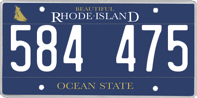RI license plate 584475