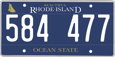 RI license plate 584477