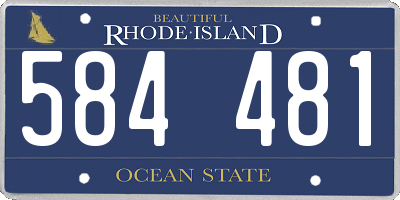 RI license plate 584481