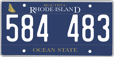 RI license plate 584483