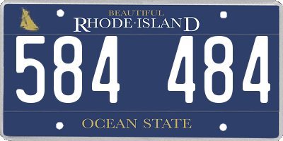 RI license plate 584484