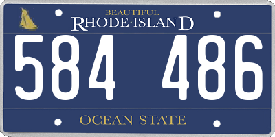 RI license plate 584486