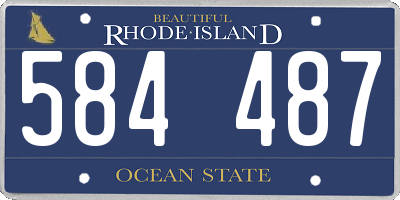 RI license plate 584487