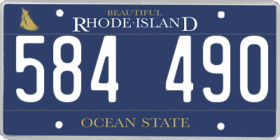 RI license plate 584490