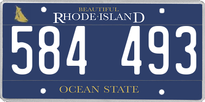 RI license plate 584493