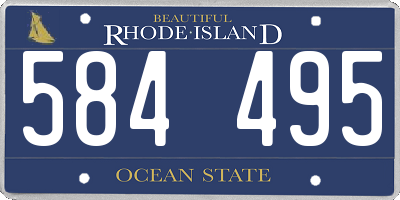 RI license plate 584495