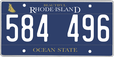 RI license plate 584496