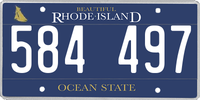 RI license plate 584497