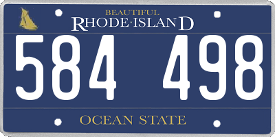 RI license plate 584498