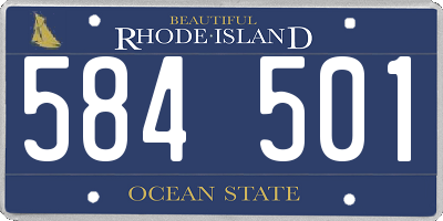 RI license plate 584501