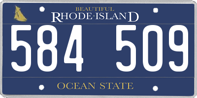 RI license plate 584509